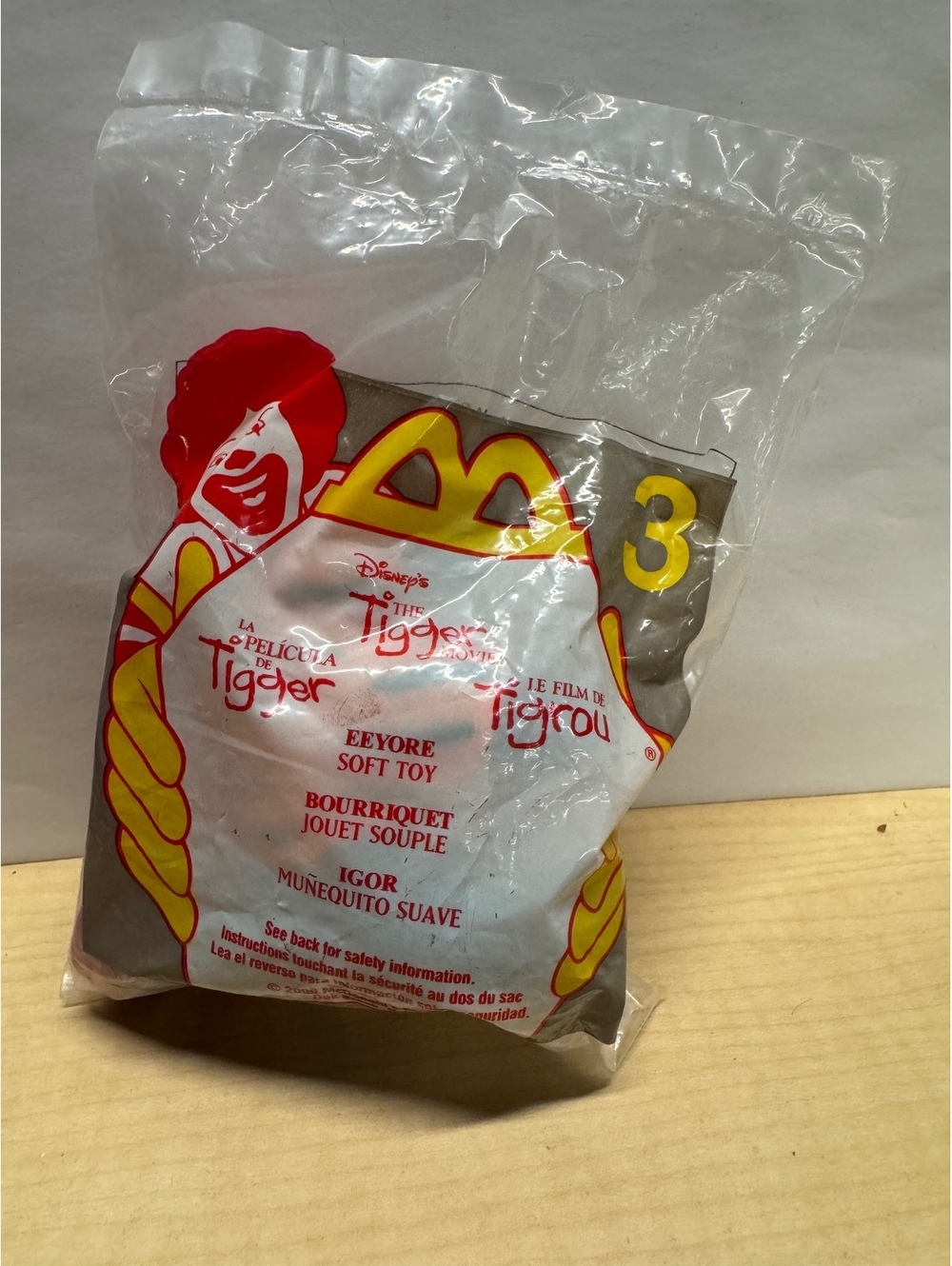 2000 McDonald's The Tigger Movie Toy #3 Eeyore new in bag